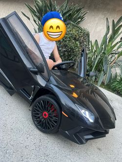 Black Kids Lambo Car