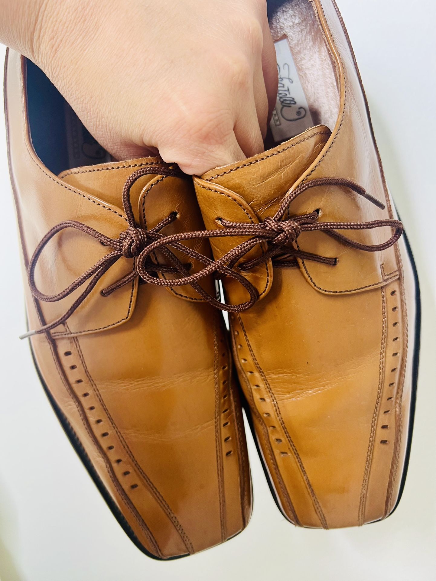 Fratelli Footware Mens Leather Khaki Square Dress Shoes Size‎ 10 Fratelli Footware Mens Leather Khaki Square Dress Shoes Size  main image 4