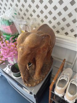 Wooden Elephant Statue / Figure