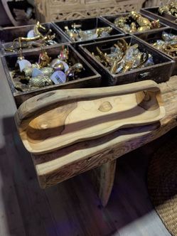 Handcrafted Wooden Dough Bowl Tray
