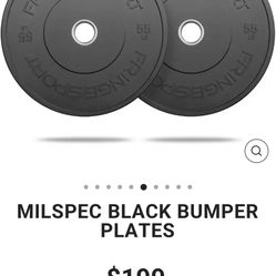 Bumper Plates Pair. 55LB