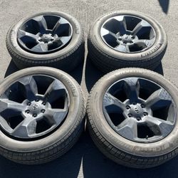 (4) 20” Dodge RAM Wheels 275/55R20 Tires