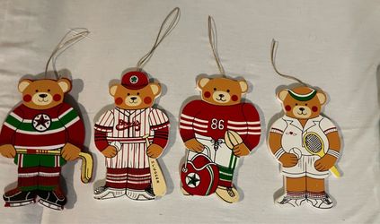 Vintage Unique Lot of 4 Christmas Tree Ornaments