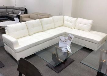 AVAILABLE WHITE SECTIONAL. $53 DOWN PAYMENT