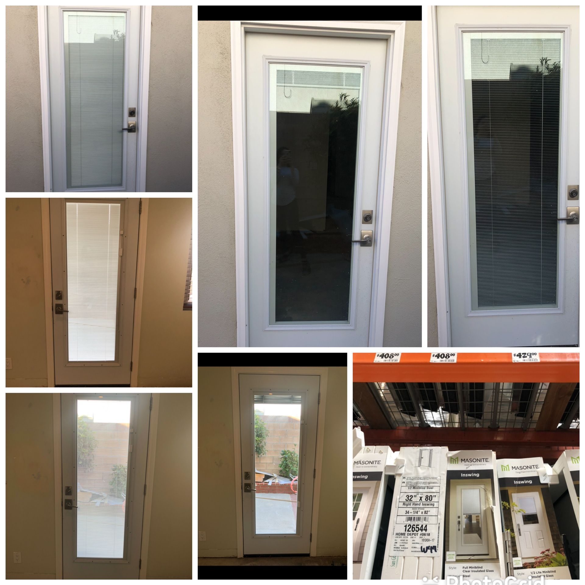 Masonite 32x80 in Premium Full Lite Left Hand Exterior Door