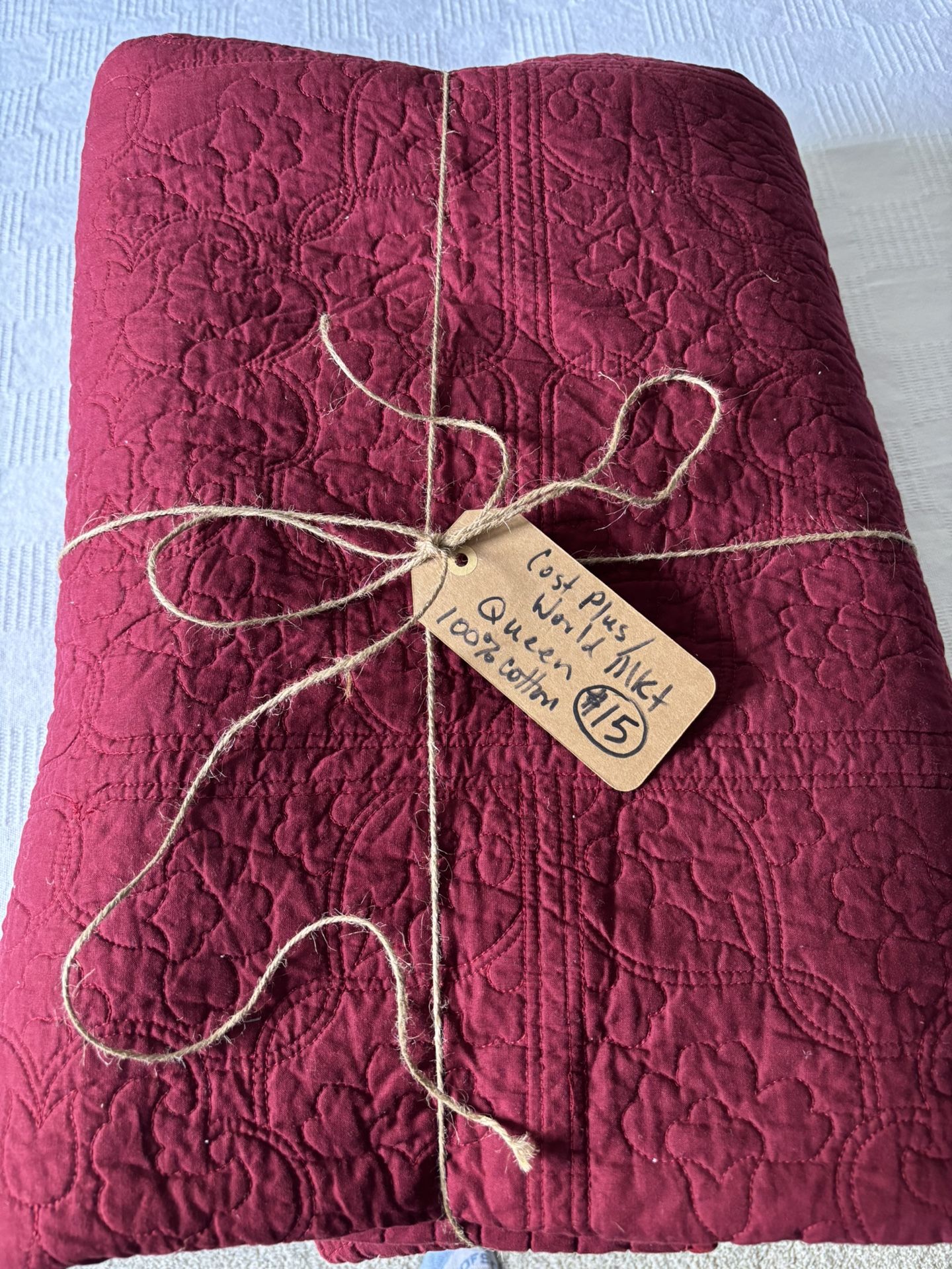 World Market Red Quilt For Queen Or Full Size Bed