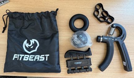 FitBeast Hand Grip Strengthener & Forearm Workout Kit (5-Piece Set)