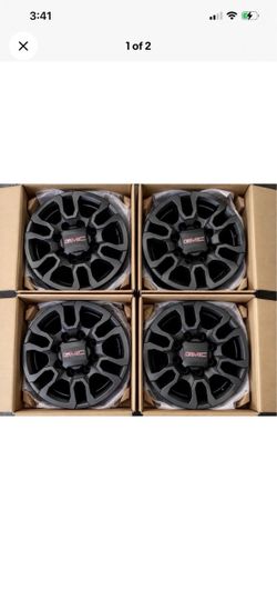 18” GMC 2500 HD Sierra black rims