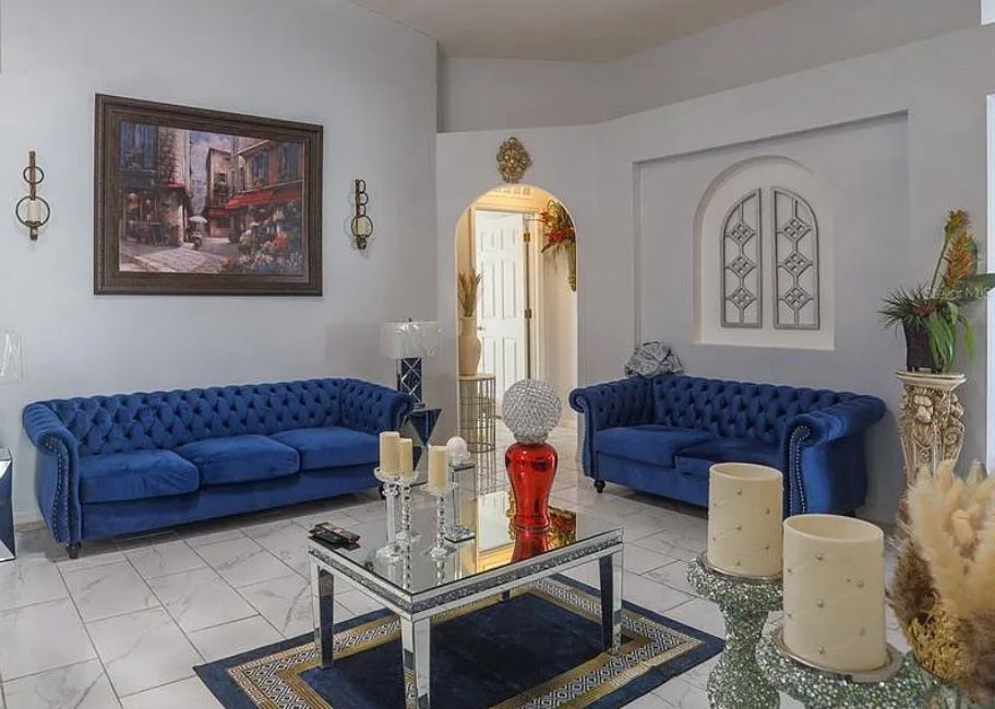 Velvet Sofa & Loveseat Set
