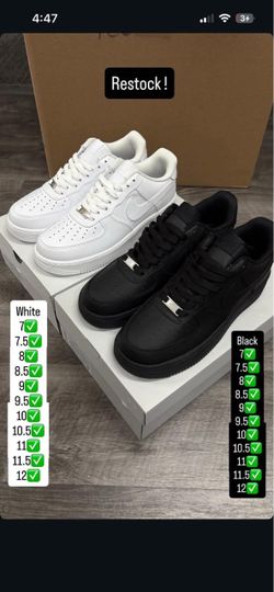 Nike Air Force 1 Low Sneakers White and Black