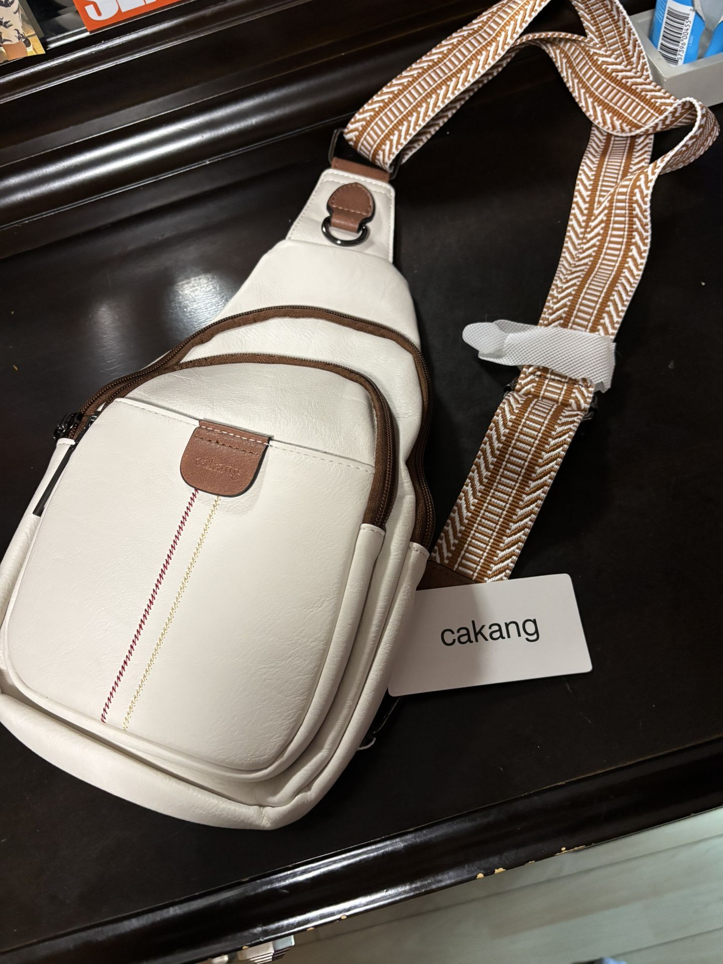 Women Men Leather Small Sling Backpack Daypack Anti Theft Fanny Pack Crossbody Purse Travel