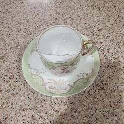 Antique Mustache cup & Saucer