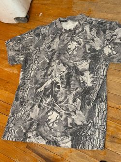 Gray Camo Print T-Shirt