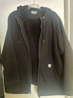 Carhartt Black Sherpa Lined Zip Jacket