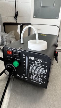 VIRFUN 500W Fog Machine with LED Lights - Portable Party Smoke Machine