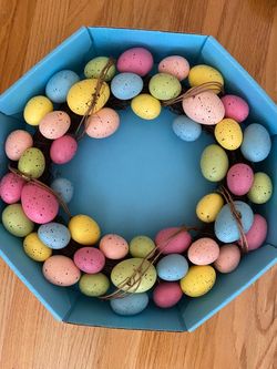 Easter Egg Wreath Pastel Speckled