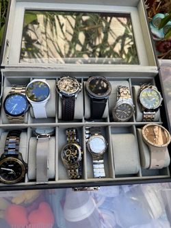 11 watch lot with storage box
