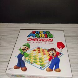 Super Mario Checkers Collector's Edition Board Game USAOpoly Kids Family Game 