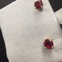 14k White Gold Eatings Rubies 0.40 Ct  Natural AAAA