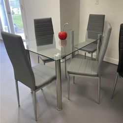 Rectangle Glass Dining Table