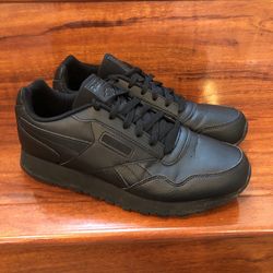 Reebok Classic Black Leather Sneakers Mens Size 8.5