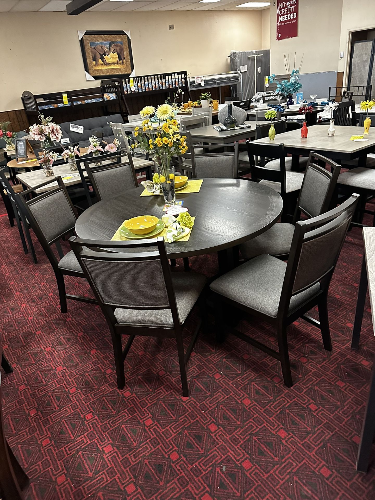 7 Pc Round Dinette Set