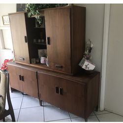 MCM Walnut Vintage Dinning Room Set Solid Woods 