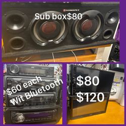Single Din Stereo & Double Din Stereo And Sun Box 