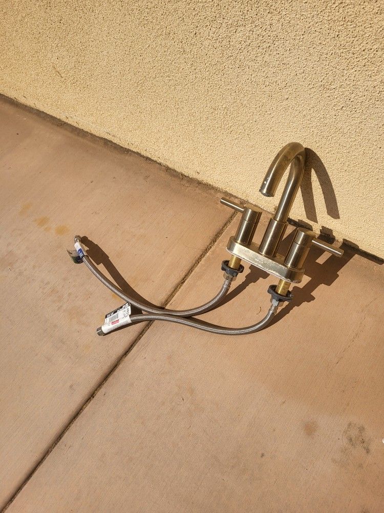 Bathroom Faucet And Supply Lines