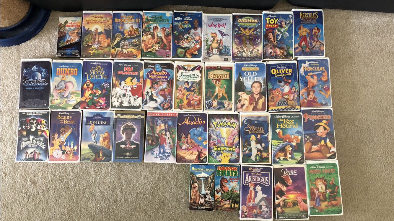 VHS tapes assortment, Disney etc..