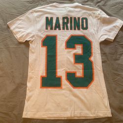 Dan Marino #13 Miami Dolphins NFL Mitchell & Ness White Shirt; Men’s M