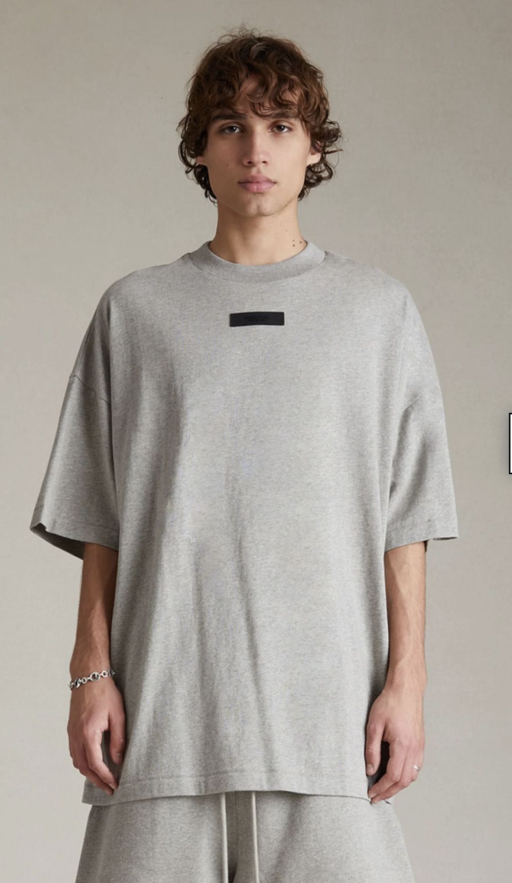 Fear of God Essentials Dark Heather Oatmeal T-Shirt