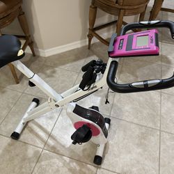 Exercise Bike  At Home Gym Pink Exercise Cardio Machine 