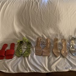 5 Pair Ladies Heels/Sandals 