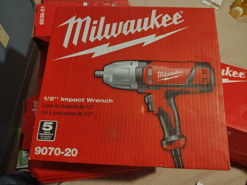 Brand New Milwaukee Impact Wrench, Holl Hog , And Sawzall