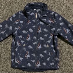 H&M boys size 5/6 dinosaur fleece lined fall jacket coat