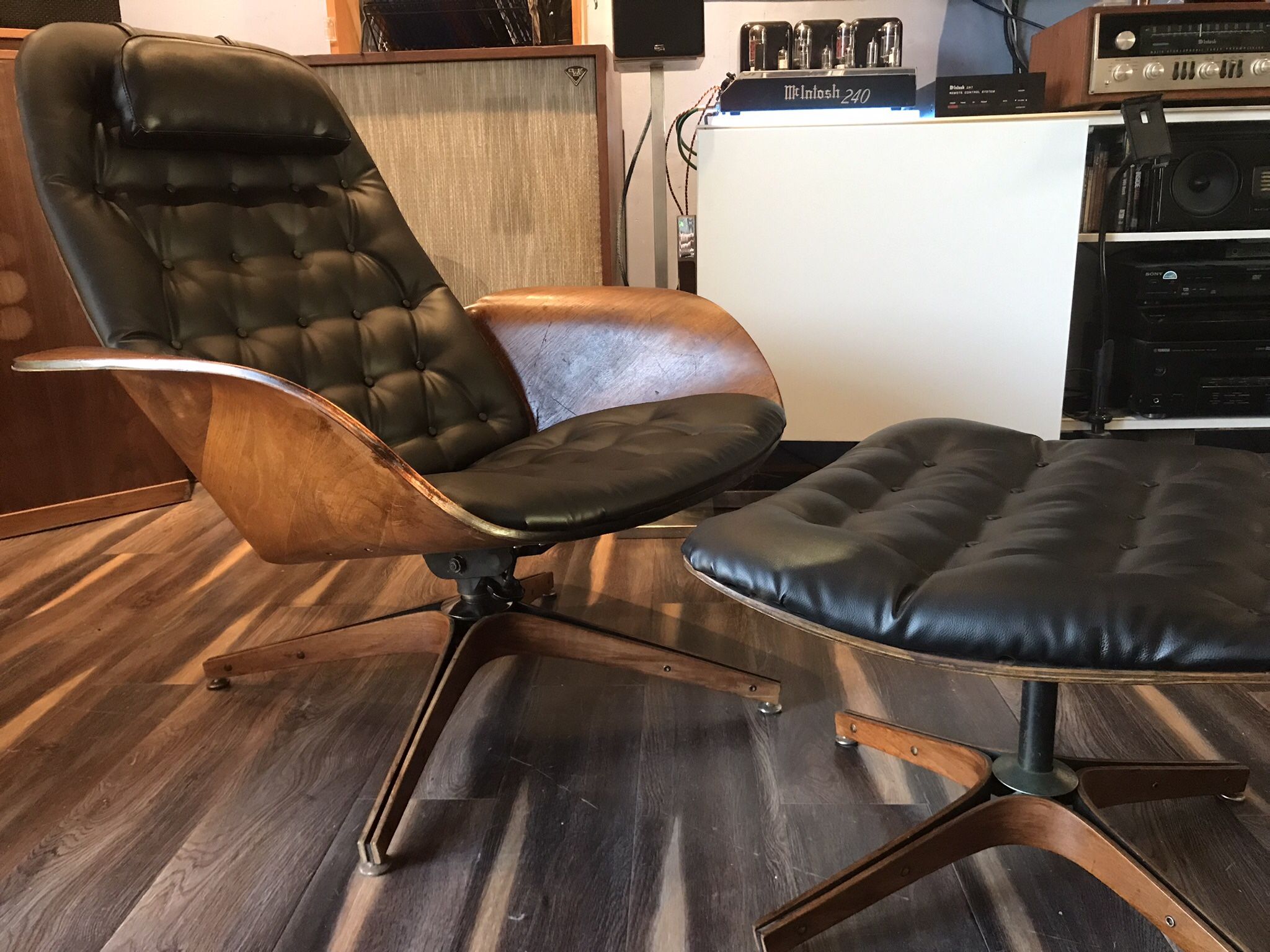 1960s Plycraft Mr.Chair Lounge Chair Ottoman Vintage Mid-Century Icon