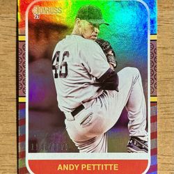 2021 Donruss ANDY PETTITTE Retro 1987 Holo #248 Red /2021 Yankees 