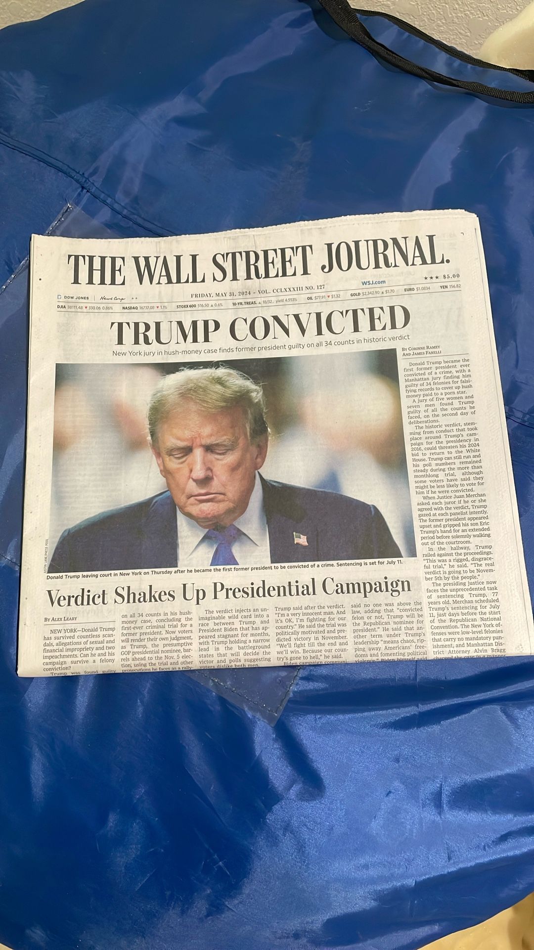 Trump Convicted Wall Street Journal