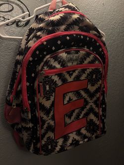 Justice Girls Backpack with Letter E Patch