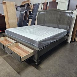 King bed and mattress