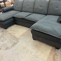 Sectional Black Fabric New! 