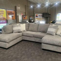 Grey Dual Chaise Sectional 