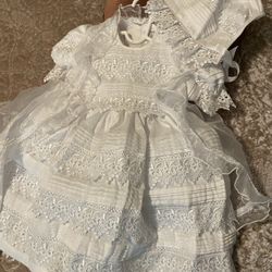 Baptism Christening White Lace Dress 