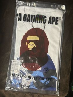 Bape White Navy Blue T-Shirt