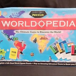 New Puzzle WorldOpedia 2 Games In One. By Mad Rat. Ages 6-12. 2 - 4 Players