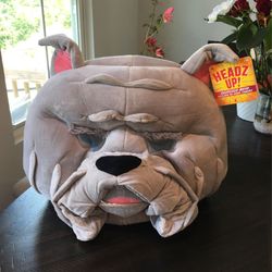 Bulldog Fuzzy Head- Good For Halloween 👻 