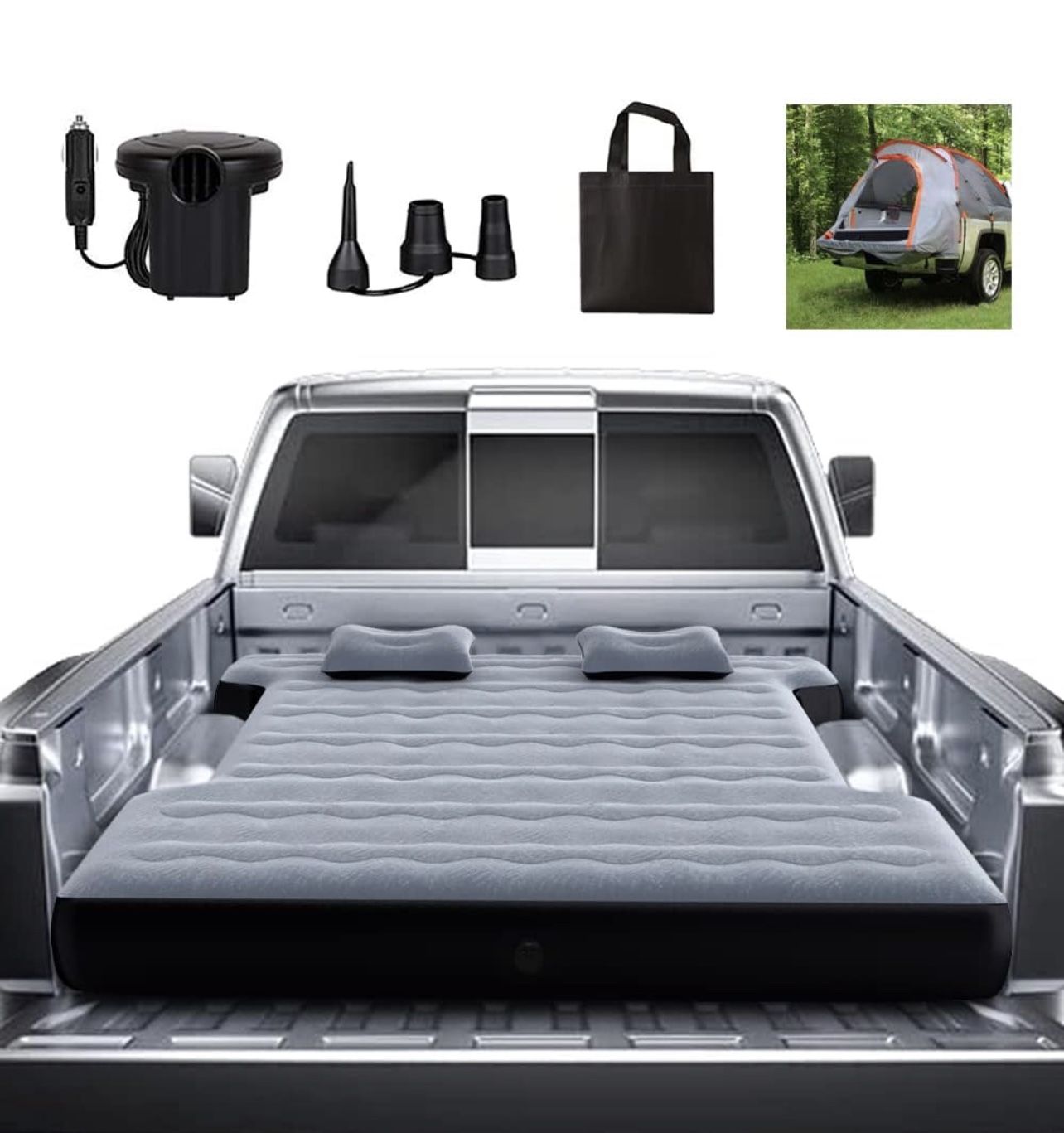 Air mattress for truck bed for camping