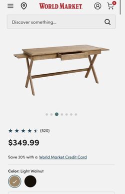 World Market Wood Campaign Desk