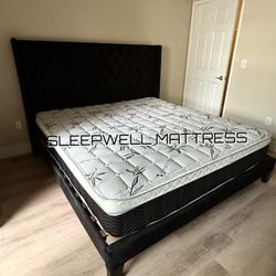 King Bed Frame With Mattress 